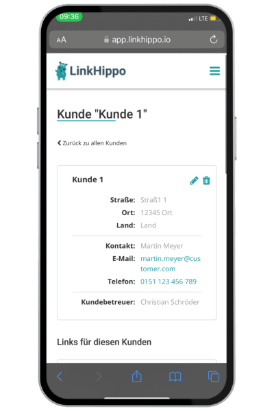 Kunden - Detailansicht dunkel hell Kunden - Detailansicht dunkel hell