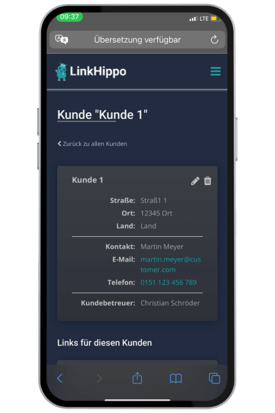 Kunden - Detailansicht dunkel mobil Kunden - Detailansicht dunkel mobil